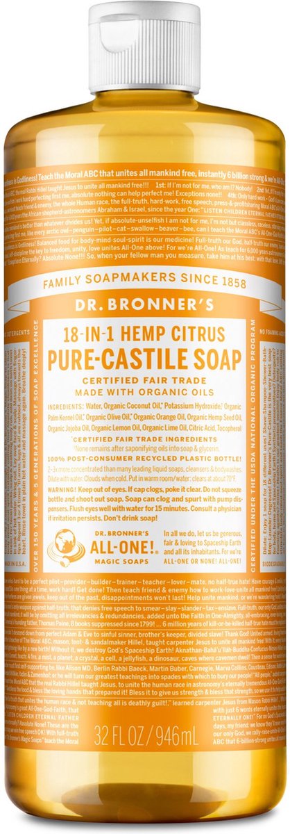 Dr. Bronner's - Vloeibare Zeep Citrus Orange