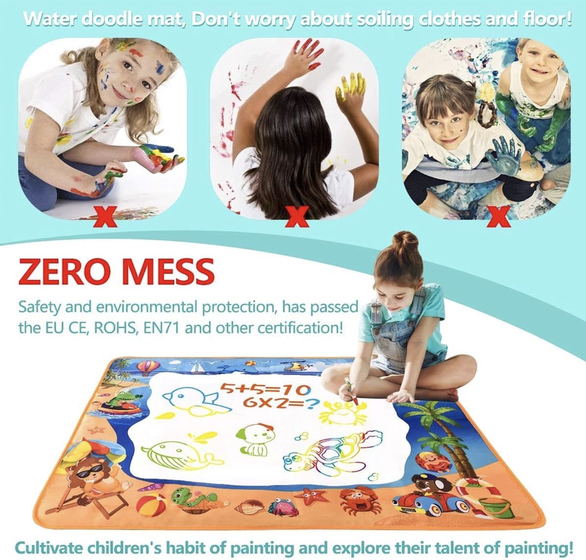 Aqua Magic Doodle Mat - 100x80 cm - Water Tekening Mat Aqua Magic Doodle Mat - 100x80 cm - Water Tekening Mat