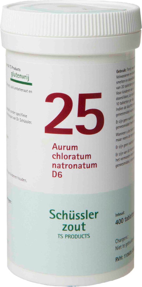 Goedkoopste Pfluger Schussler Zout nr 25 Aurum Chloratum Natronatum D6 - 1 x 400 tabletten
