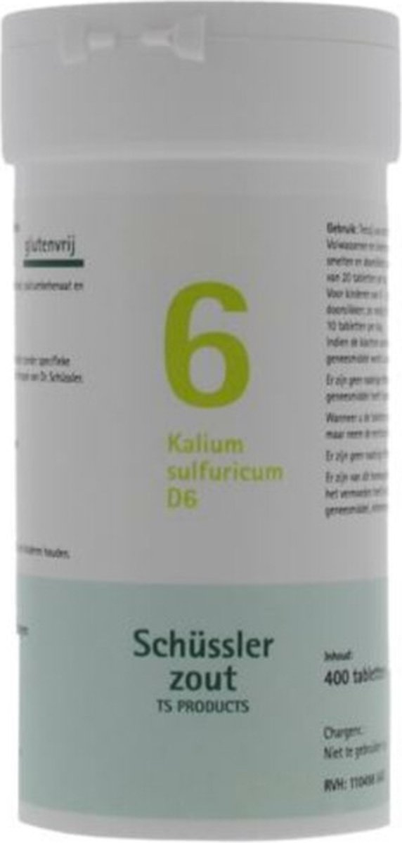 Goedkoopste Pfluger Schussler Zout nr 6 Kalium Sulfuric D6 - 1 x 400 tabletten