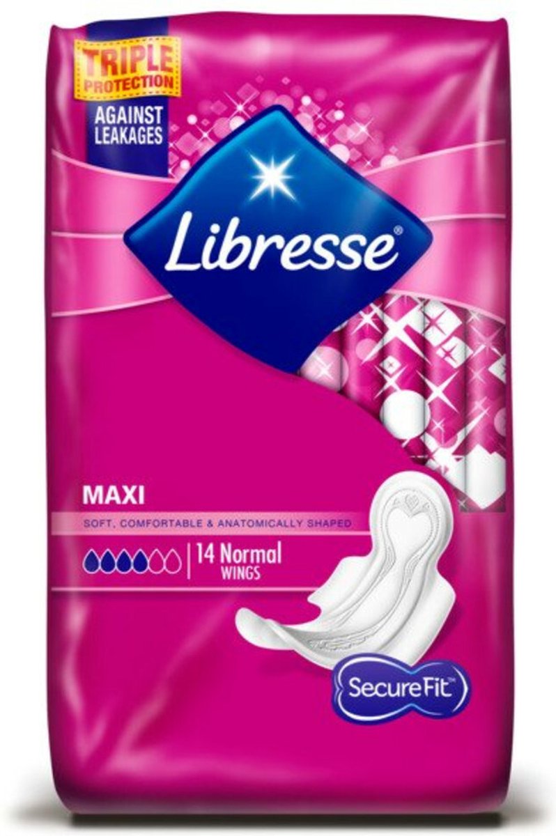Bol.com Libresse Maandverband Maxi Normal Wing 14 stuks aanbieding