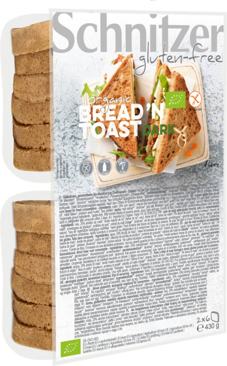 Schnitzer Brood & Toast Biologisch Bruin 430 gr
