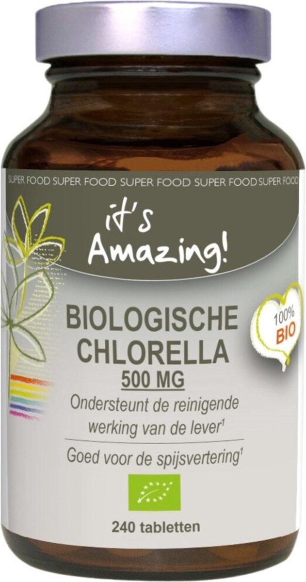It's Amazing Biologische Chlorella 500 mg - 240 tabletten