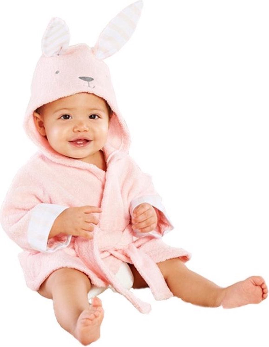 CHPN - Badjasje - Baby badjas - Badjas voor je kindje - Konijn - Met kam en borsteltje - Universeel - Schattig badjasje