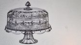 kristalglas Taartplateau met deksel "Domet cake plate " 32 cm