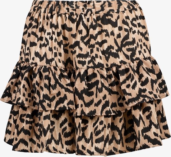 TwoDay dames rok met dierenprint bruin - Maat XL