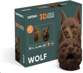 CARTONIC- Wolf- 3D Puzzel-Speelgoed- Puzzel-DIY- Creatief- Karton- Kinderen en volwassen- 3D- puzzel