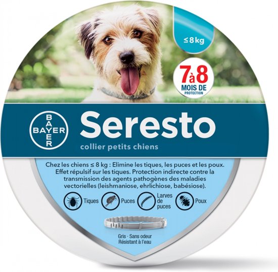 Seresto – Vlooien- en tekenband – Kleine honden – Tot 8 kg