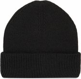 K-up Hats Wintermuts Aspen - zwart - dubbele omslag - heren/dames - gerecyled materiaal - Dames/herenmuts