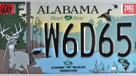 Souvenir kentekenplaat Amerika - ALABAMA Wildlife Federation