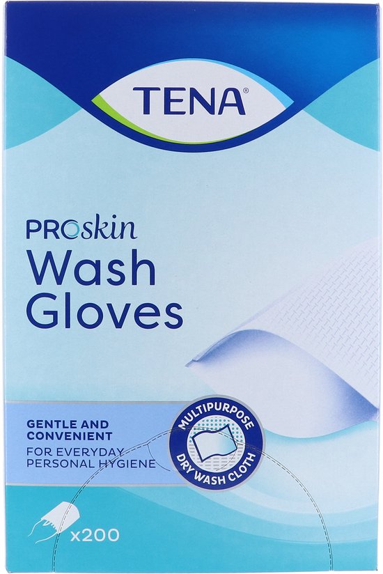 Voordeelverpakking 2 X TENA Proskin Wash Glove, 200st (740400)