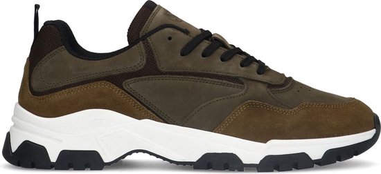 Sacha - Heren - Groene nubuck sneakers - Maat 45