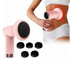 FineMart - Dieprollende Massage - Massage Pistool - Massage Apparaat - Cellulite Massage Apparaat - Oplaadbaar en Draadloos - Roze