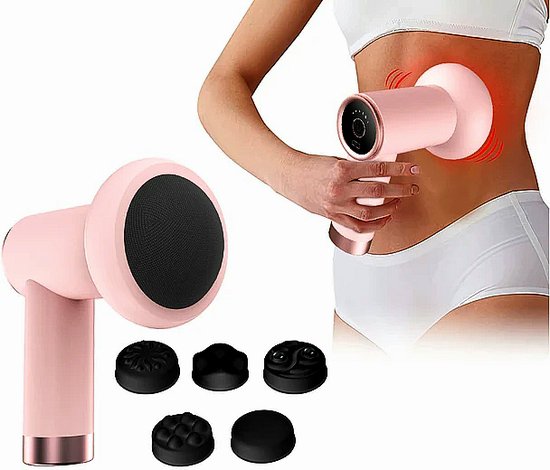 FineMart Massage Pistool Roze met 5 Opzetstukken en - FineMart - €29,95