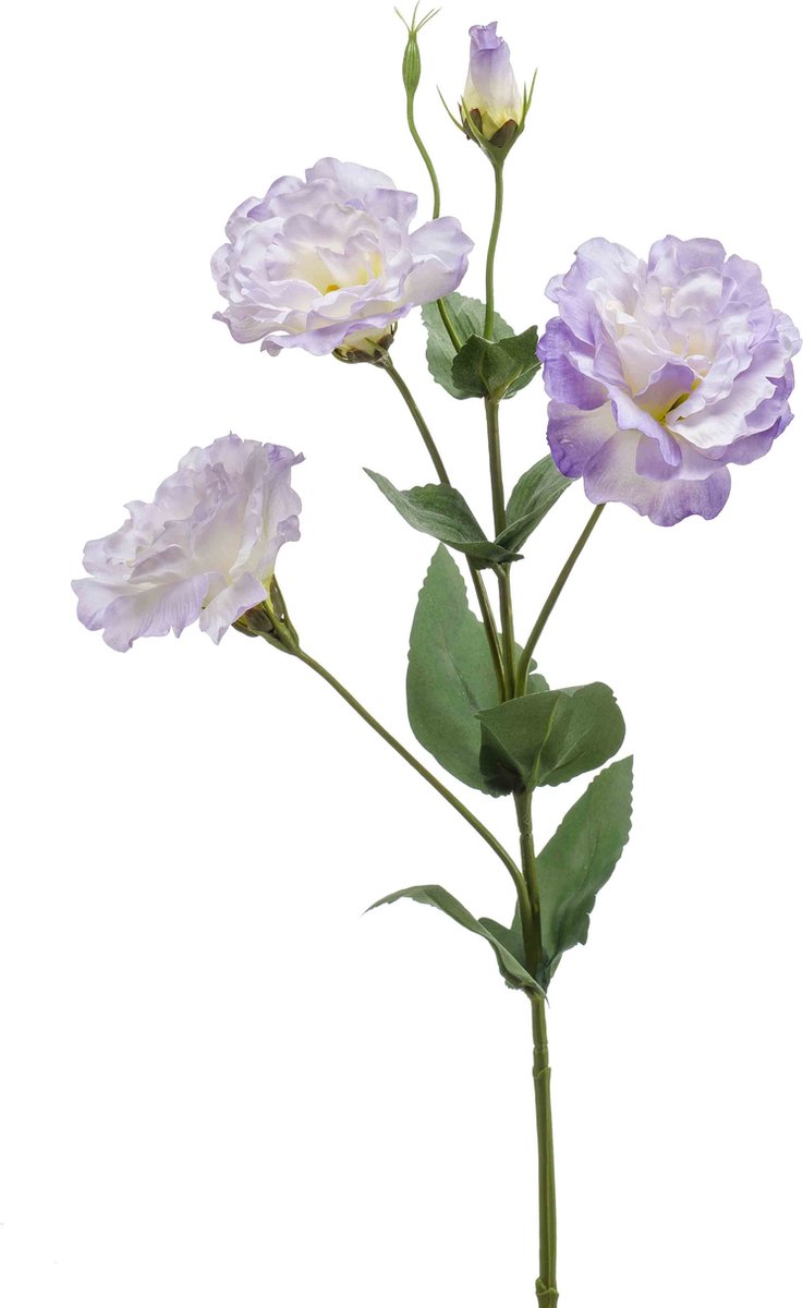 Emerald - Kunstbloem Eustoma 68cm paars - Kunstplant voor binnen