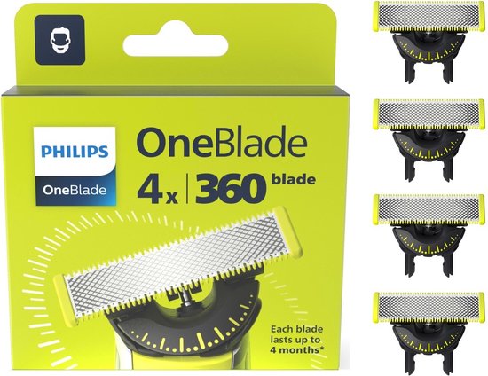 Philips OneBlade 360 Blade - QP440/50 - Vervangmesjes - 4 stuks