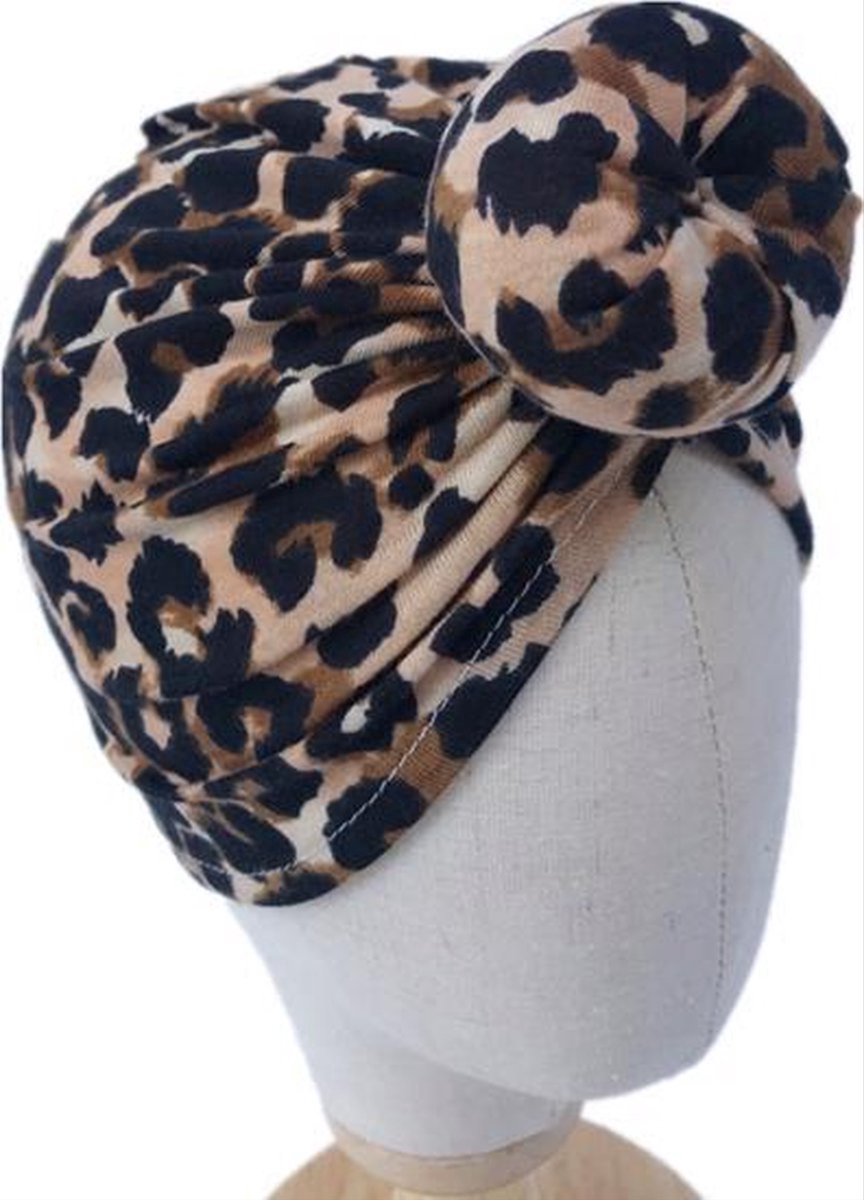 New Age Devi - Luipaard Haarband Mutsje Baby Tulband - Voor een Schattige Look!