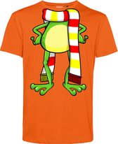 T-shirt Oeteldonk Sjaal Kikker | Carnavalskleding heren dames | Carnaval kostuum | Foute Party | Oranje | maat XXL