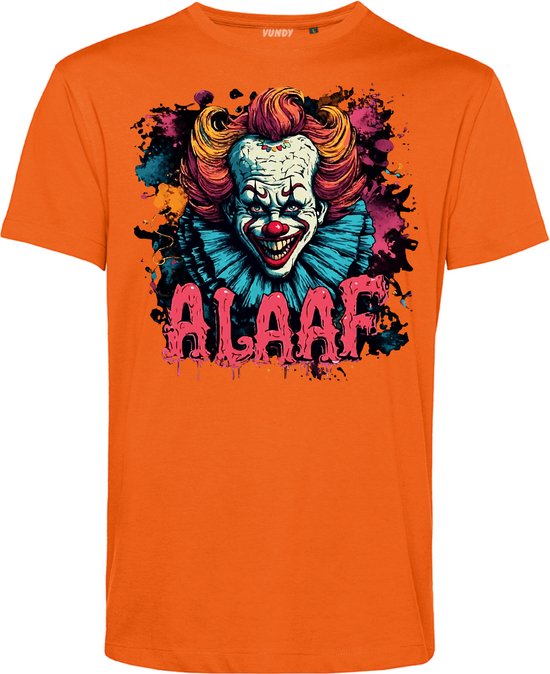 T-shirt Horror Alaaf | Carnavalskleding heren dames | Halloween Kostuum | Foute Party | Oranje | maat 4XL