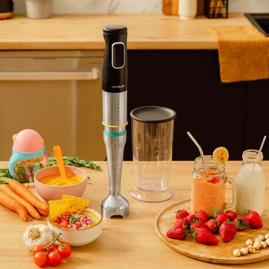 Cecotec Katana TotalDestroy 1200XL BL Stabmixer, 1200 W, 21 Geschwindigkeiten und Turbo, 4 Klingen mit schwarzem Titan, Spritzschutzhaube, extra langer Fuß, 800 ml. van Cecotec — afbeelding 3