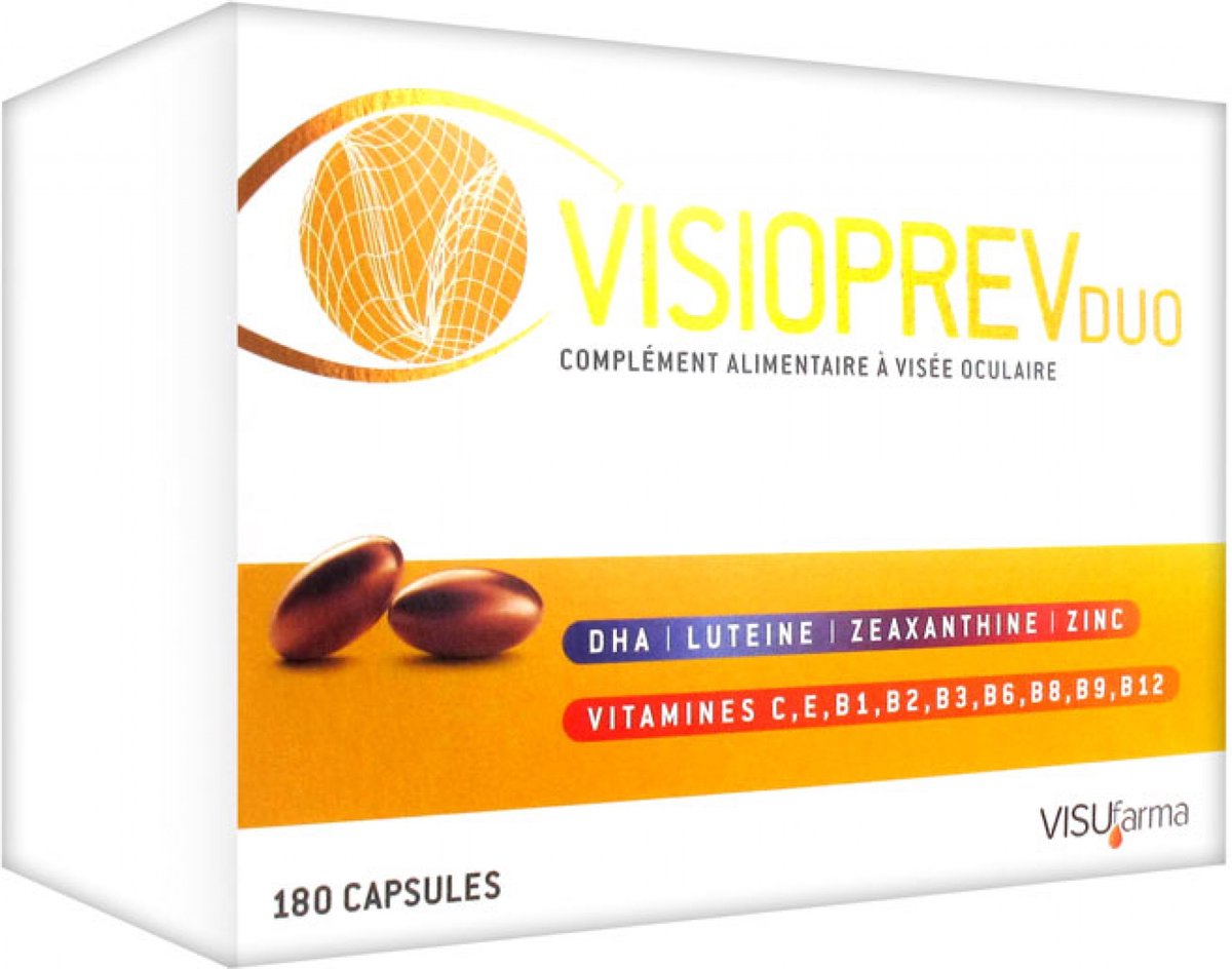 Goedkoopste VISUfarma Visioprev Duo 180 Capsules