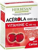 Herbesan Acerola 1000 mg Vitamine C 180 mg 30 Bruistabletten