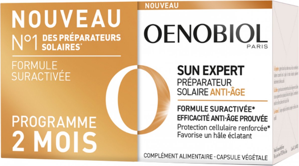 Goedkoopste Oenobiol Sun Expert Anti-Ageing Zonnepreparaat Set van 2 x 30 Capsules