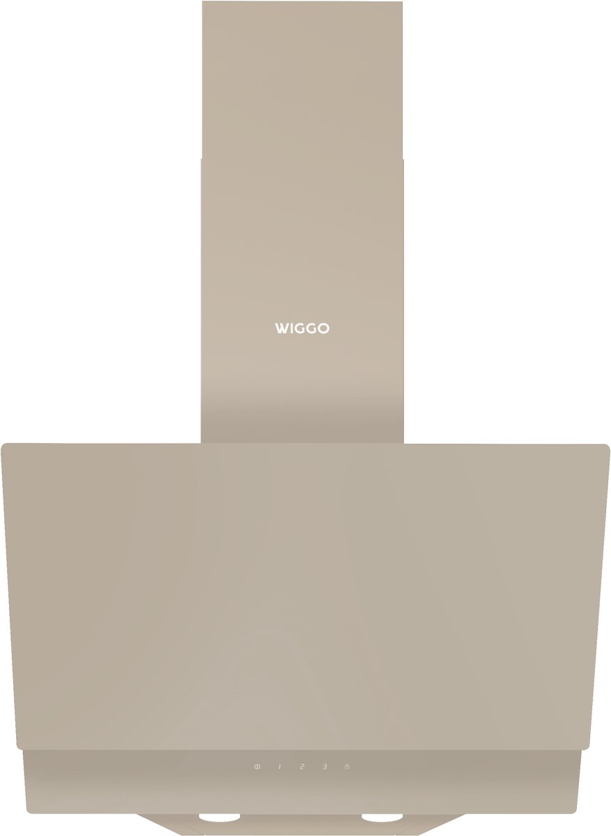 Wiggo WE-D532G(C) - Schuine Afzuigkap - 50cm - Creme Dubbel Glas