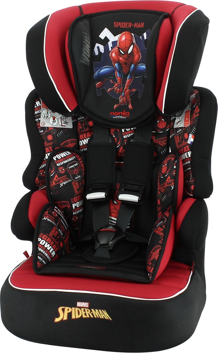 Bebeconfort Manga i-Safe, Zitverhoger Auto, 6-12 jaar, 128-150 cm, Kinderautostoel, Compact & Lichtgewicht (<1 kg), Eenvoudige Installatie met Gordel, Volledig Gevoerd en Zacht, Tinted Black