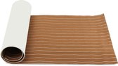 Decking Zelfklevende Bootmat - EVA Teak Foam Decking Mat - Teak Boten Vloerbedekking - Teakhouten Jachtvloeren - Teak Vloerbedekking Vloer - Wasbaar - 240*90*0.6 cm - Lichtbruin+Wit