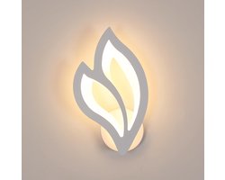 Goeco Wandlamp - 28.5cm - Medium - 13W - LED - 1500LM - Acryl - Bloemvormige - 3000K - Warm Wit Licht - Wit