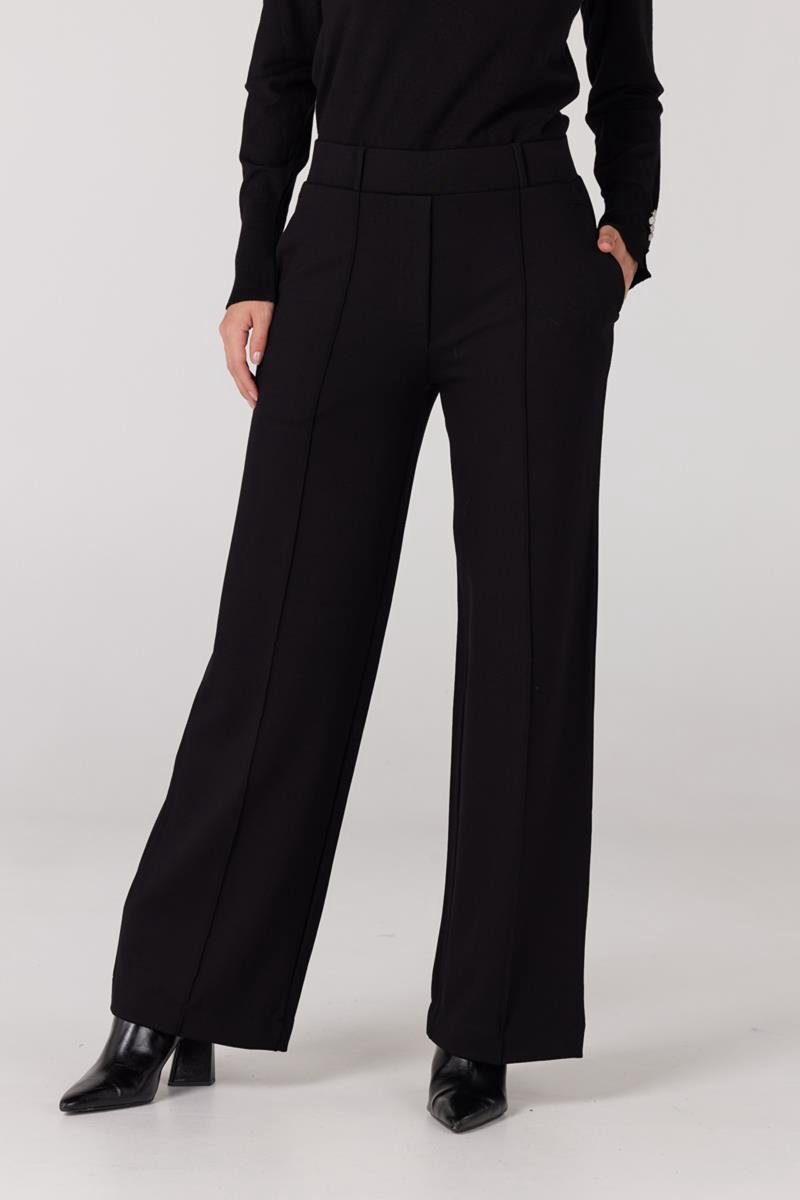 Jansen Amsterdam Jersey Pants Zwart Aleid wide