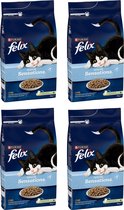 Felix Senior Sensations - Kattenvoer Droogvoer - Kip Kalkoen Groenten - 4 x 4 kg