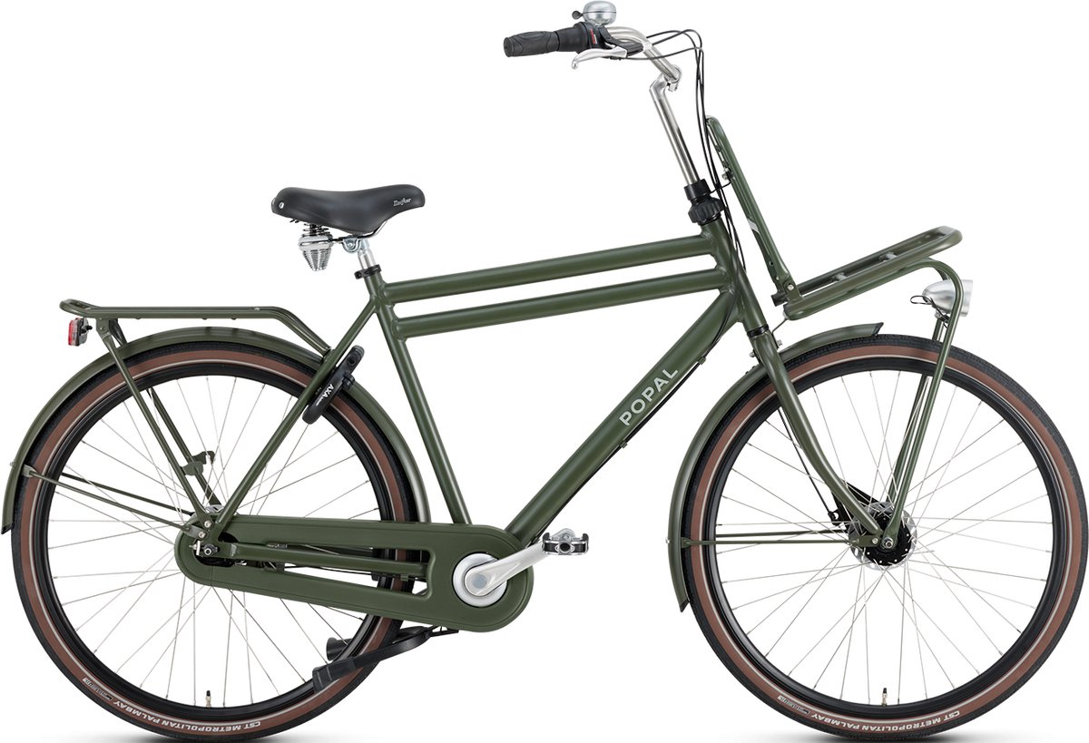 Popal Daily Dutch Prestige N7 - Transportfiets - Stadsfiets Heren - 61 centimeter - Leger Groen