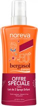 Noreva Bergasol Expert Kind Spray Invisible Finish SPF50+ 2 x 125 ml Verpakking