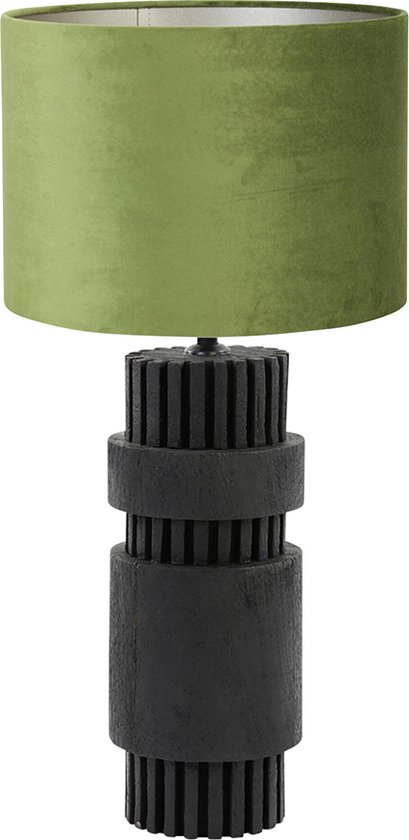 Light and Living tafellamp - groen - hout - SS102324