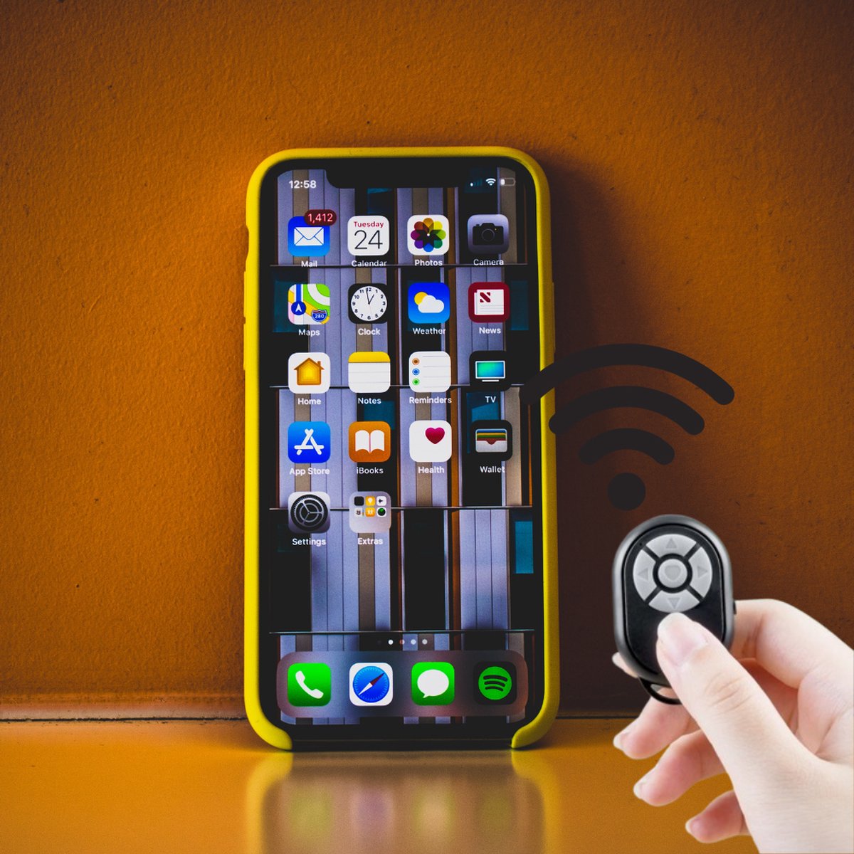 Lichtgewicht mobiele telefoon Bluetooth-afstandsbediening voor camera en TikTok Live