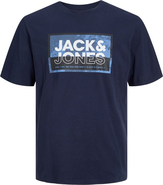 Jack & Jones t-shirt jongens - blauw - JCOlogan - maat 164