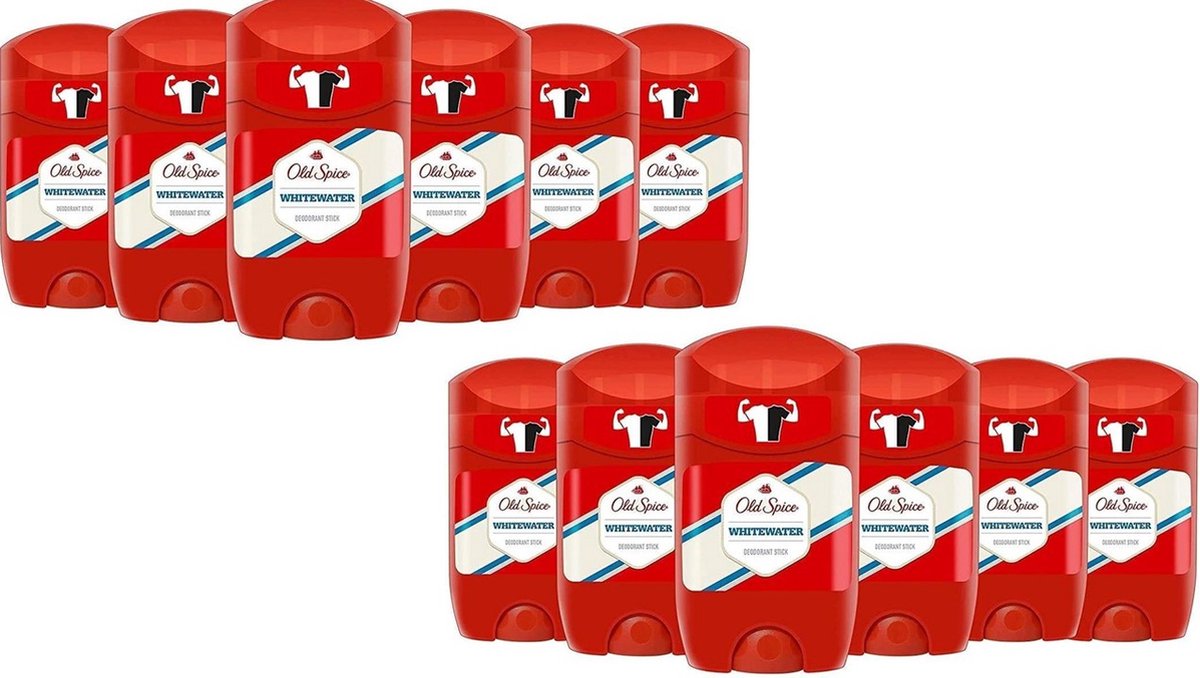 Goedkoopste Old Spice Deo Stick - Whitewater - Voordeelverpakking 12 x 50 ml