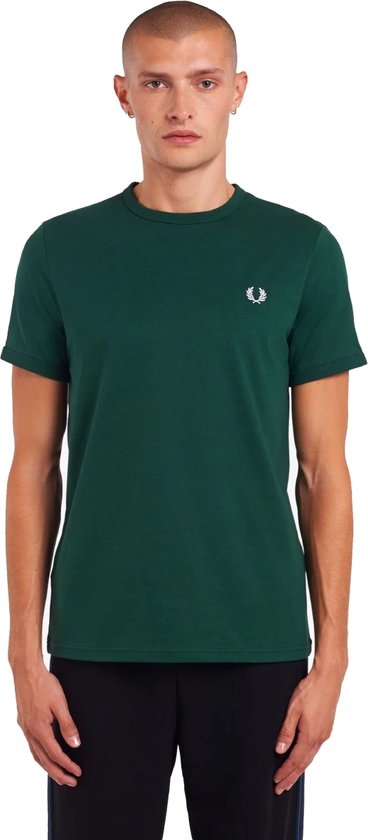 Fred Perry T Shirt Ivy Groen M3519 Heren Maat S Modern fit bol