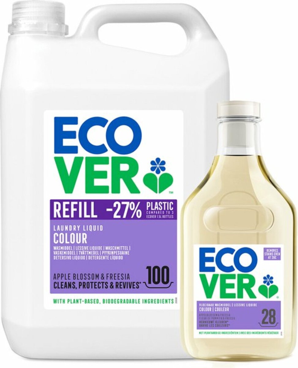 Ecover Ecologisch Wasmiddel Kleur Appelbloesem & Fresia Pakket
