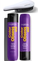 Matrix - Color Obsessed - Gekleurd Haar - Shampoo + Conditioner + KG Ontwarborstel - 300ml