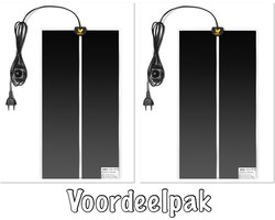 Voordeelpak (2) warmtematten 28 x 53 cm - Extra voordelig- 2 stuks warmtematten- - 28 Watt - met regelaar - voor kuikens - kwartels - vogels - reptielen - amfibieën