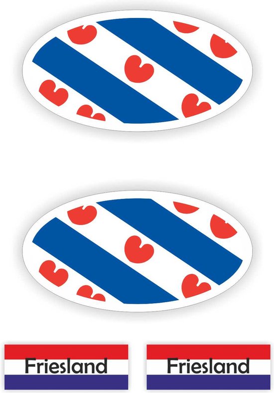 Provincie Friesland vlag auto stickers.