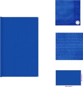 vidaXL Tenttapijt - blauw - 300 x 500 cm - HDPE - Waterdoorlatend en ademend - Geïntegreerde oogjes - Onderhoudsvriendelijk - Snijbaar - Tenttapijt