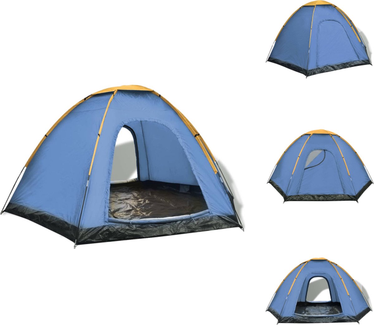 vidaXL Tent s 6 Personen - 360 x 316 x 180 cm - Waterbestendig - Tent