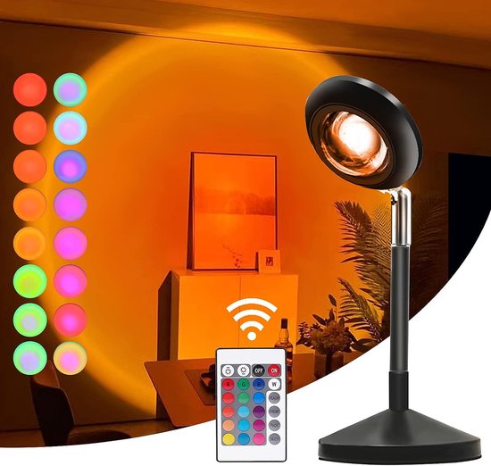 Zonsondergang Lamp - Realistische Zonsondergangsimulatie - Instelbare Intensiteit en Kleurtemperatuur - Gebruiksvriendelijke Afstandsbediening - Duurzaam en Energiezuinig Ontwerp - Inclusief Timerfunctie