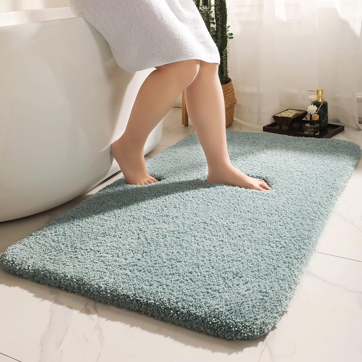 Badmat van steen, antislip, 120 x 170 cm, kiezelsteenmat