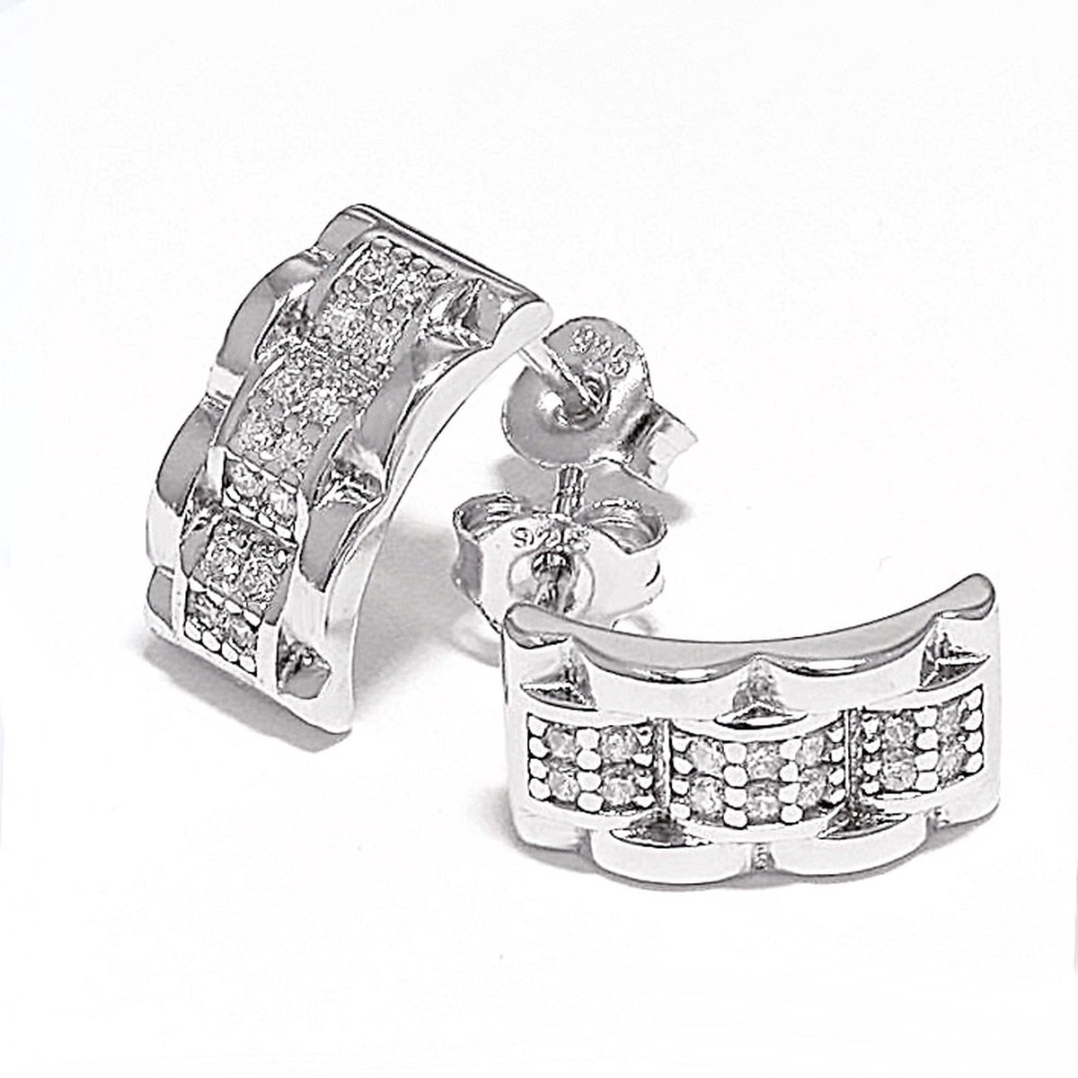 Juwelier Zwartevalk - Zilveren (gerhodineerd) oorbellen met zirkonia 22.227--