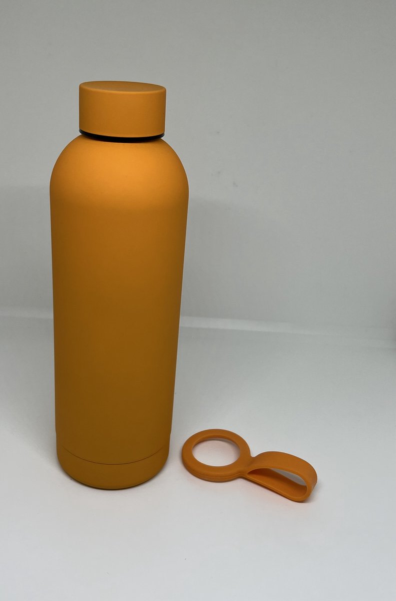 Relaxation- Drinkfles 500 ml RVS Thermo Duurzaam Oranje